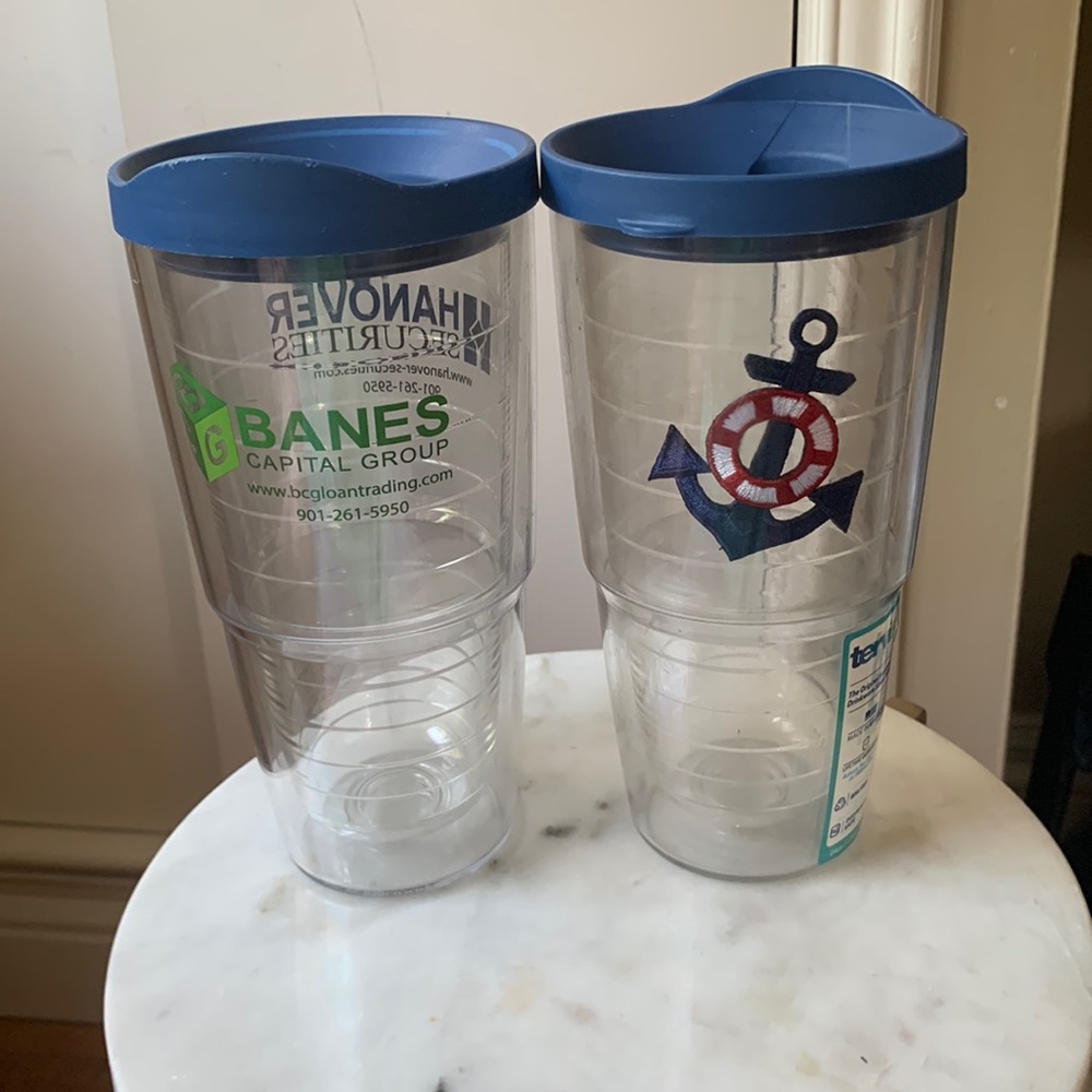 TERVIS TUMBLER SET OF 2 with lid one is nautical-anchor 24oz